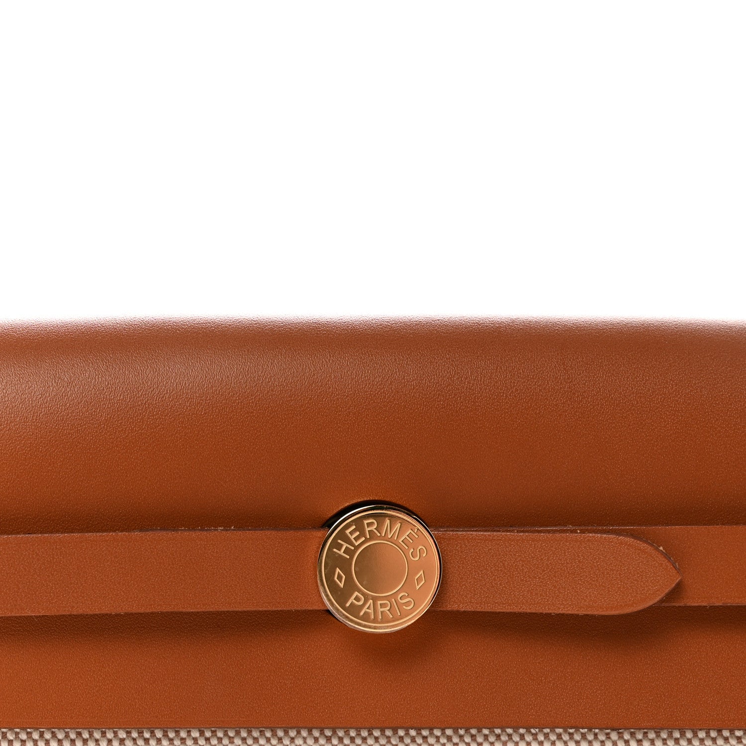 Hermes Military Toile Vache Hunter Herbag Zip Retourne 20 Ecru Beige Fauve 7 of 10