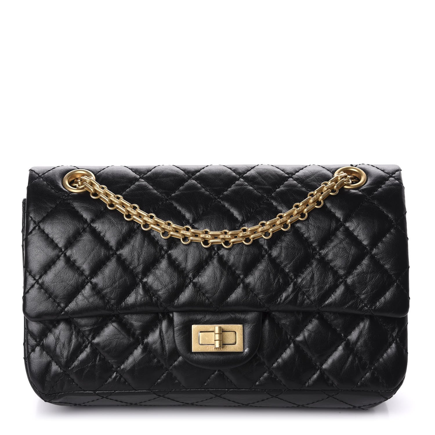 Chanel Aged Calfskin Quilted 2.55 Reissue 225 Flap Black 1 of 11