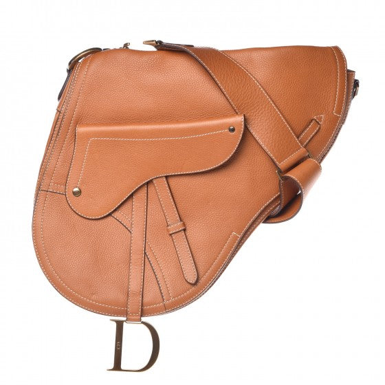 Christian Dior Calfskin Saddle Bag Tan 1 of 7