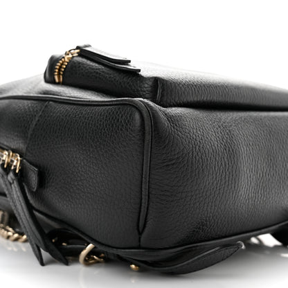 Gucci Pebbled Calfskin Soho Chain Backpack Black 9 of 10