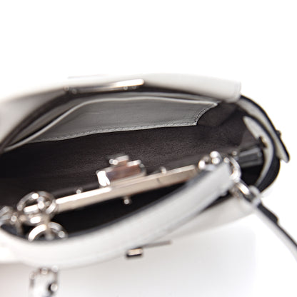 Fendi Shiny Nappa Micro Peekaboo Iconic Satchel White 5 of 10