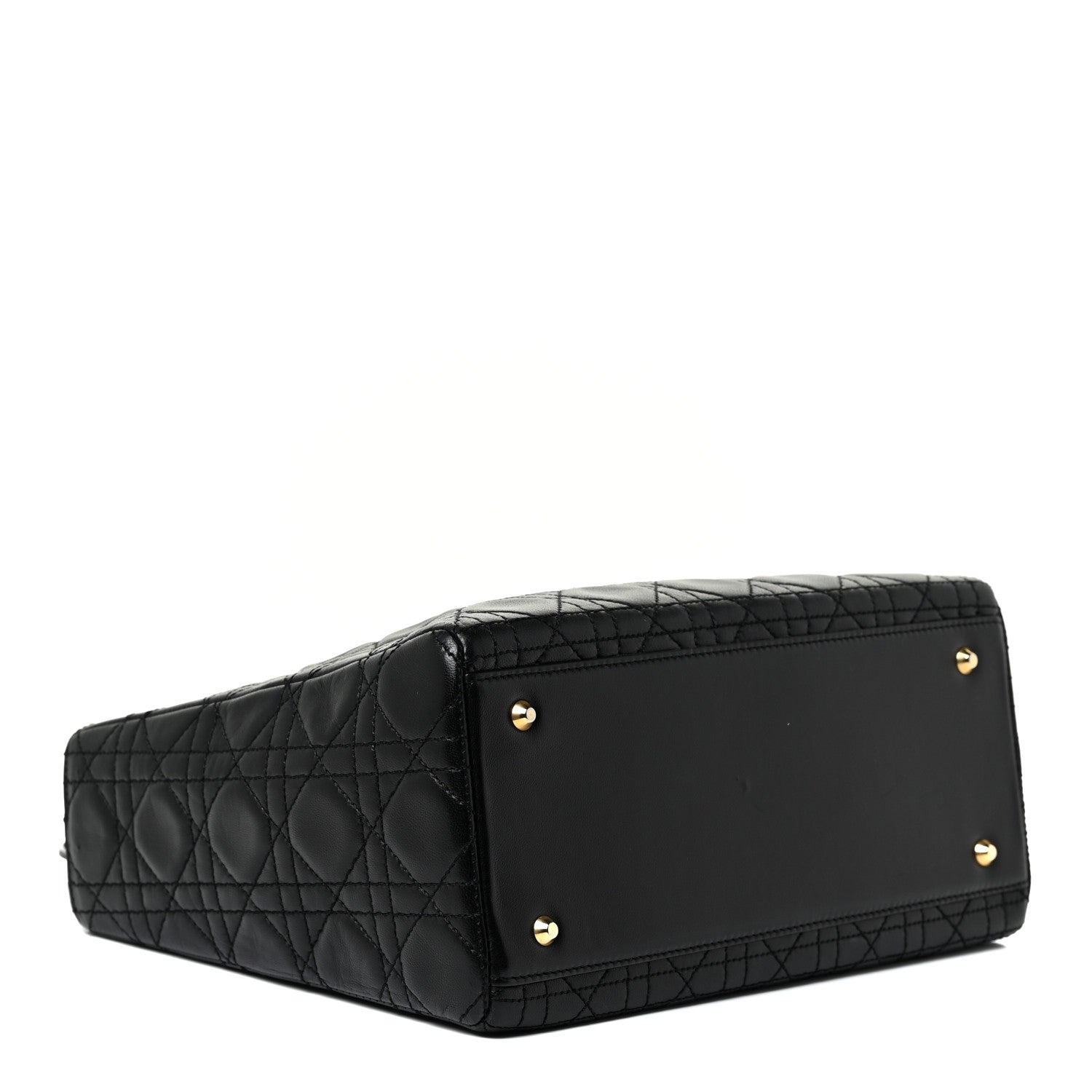 Christian Dior Lambskin Cannage Medium Lady Dior Black 4 of 15