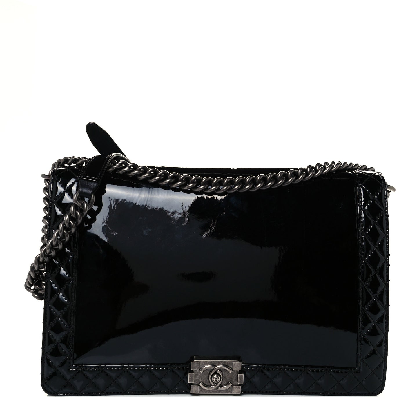 Patent Large Boy Reverso Flap Black