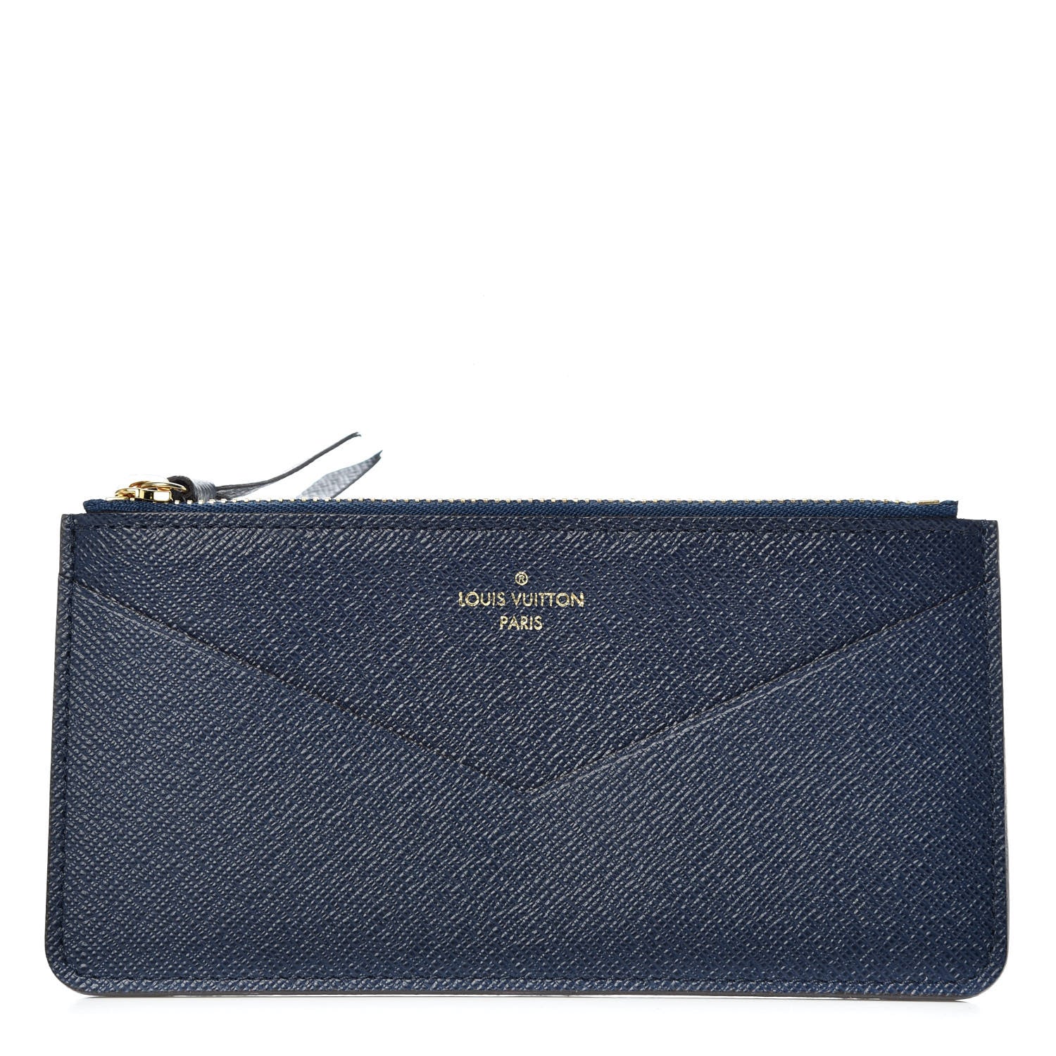 Louis Vuitton Calfskin Jeanne Wallet Zippered Insert Dark Blue 1 of 8