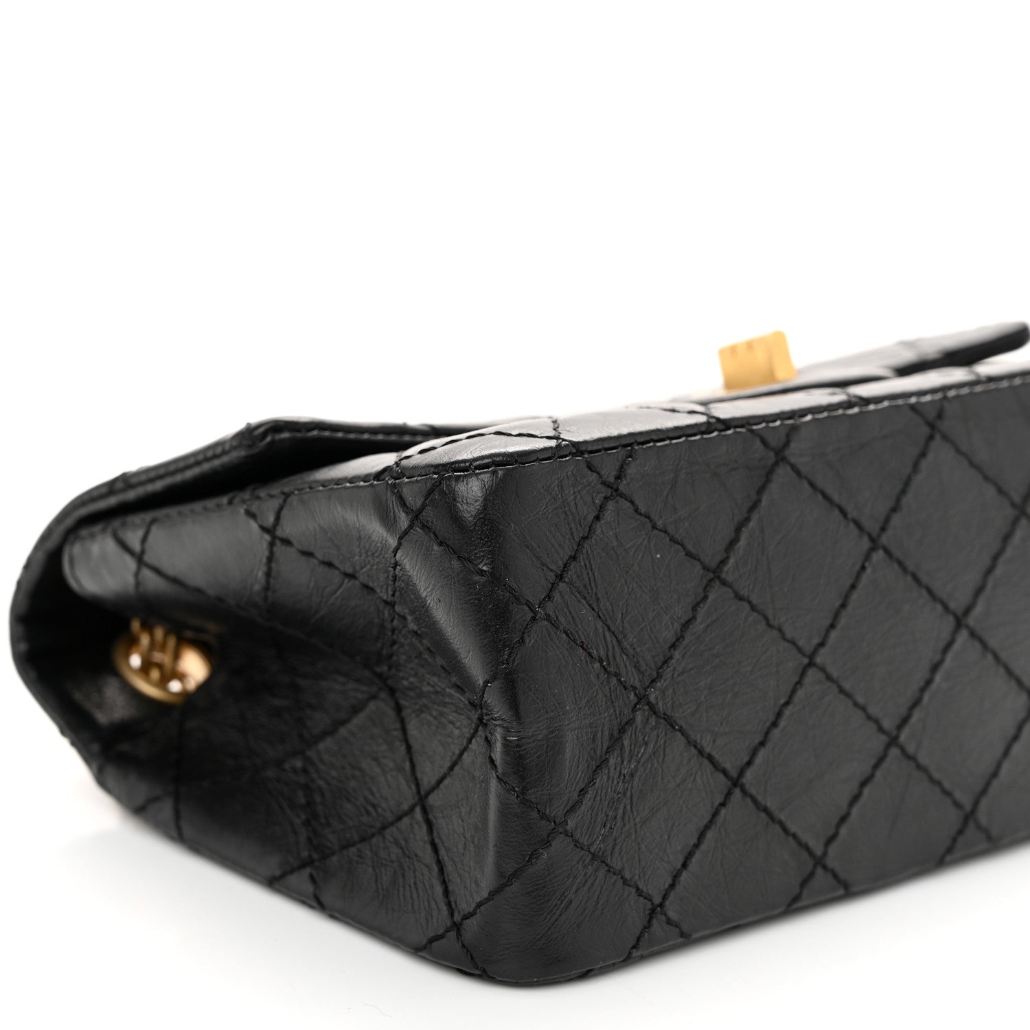 Chanel Aged Calfskin Quilted 2.55 Reissue Mini Flap Black 9 of 10