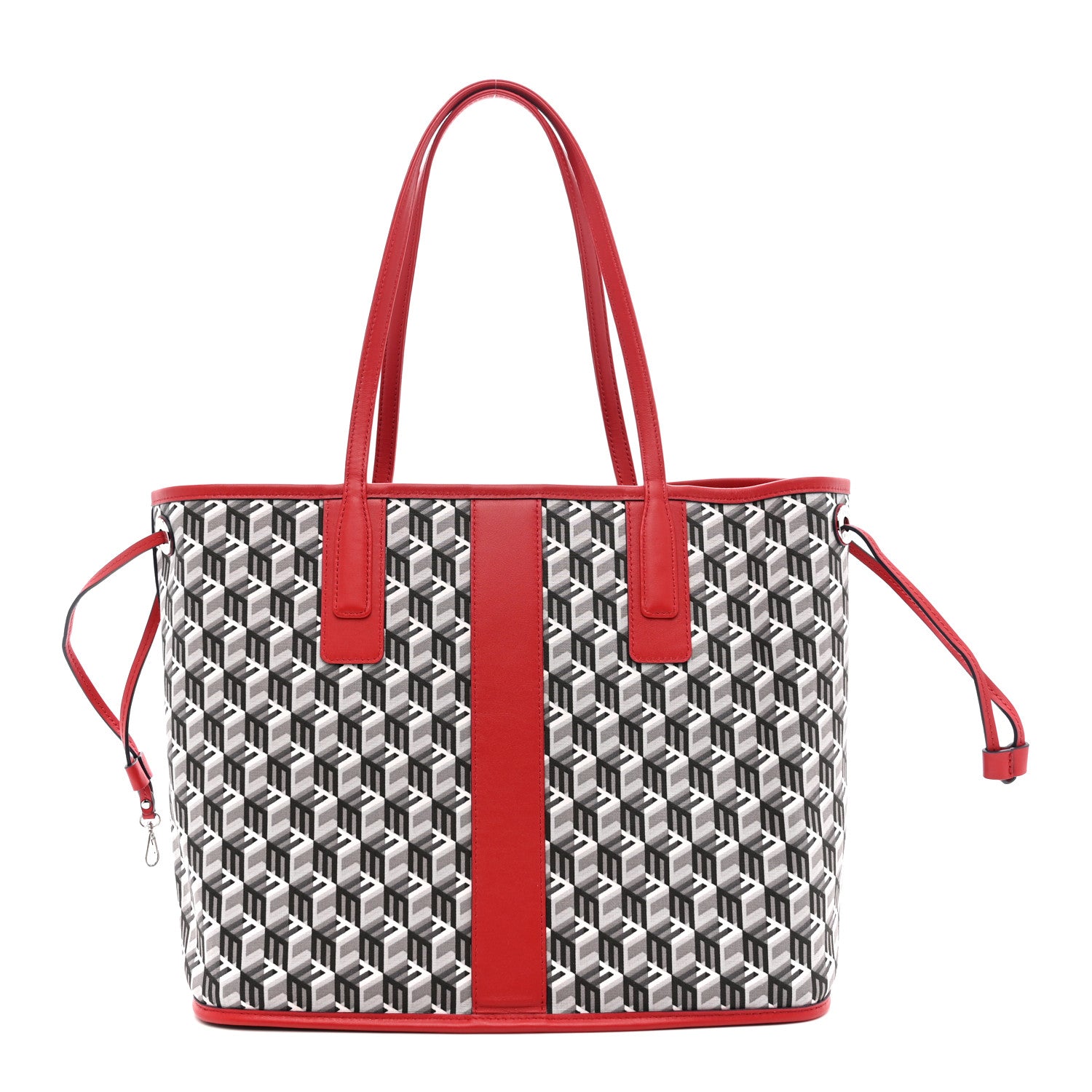 MCM Visetos Medium Liz Reversible Shopper Tote Candy Red 3 of 17