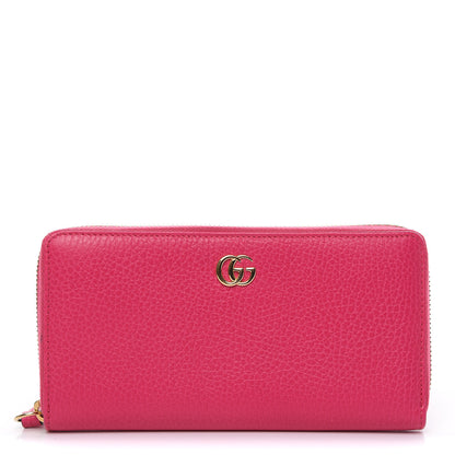 Gucci Dollar Calfskin GG Marmont Zip Around Wallet Box Pink 1 of 11