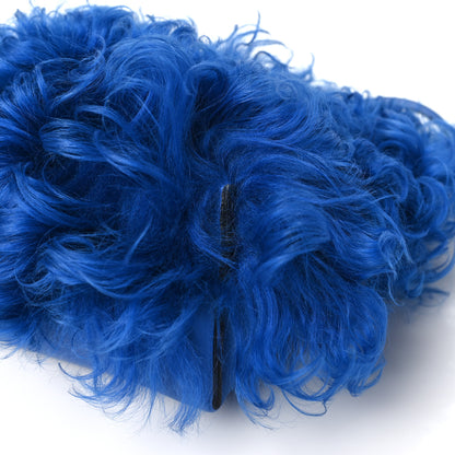 Loewe Nappa Shearling Flamenco Knot Clutch Blue 10 of 10