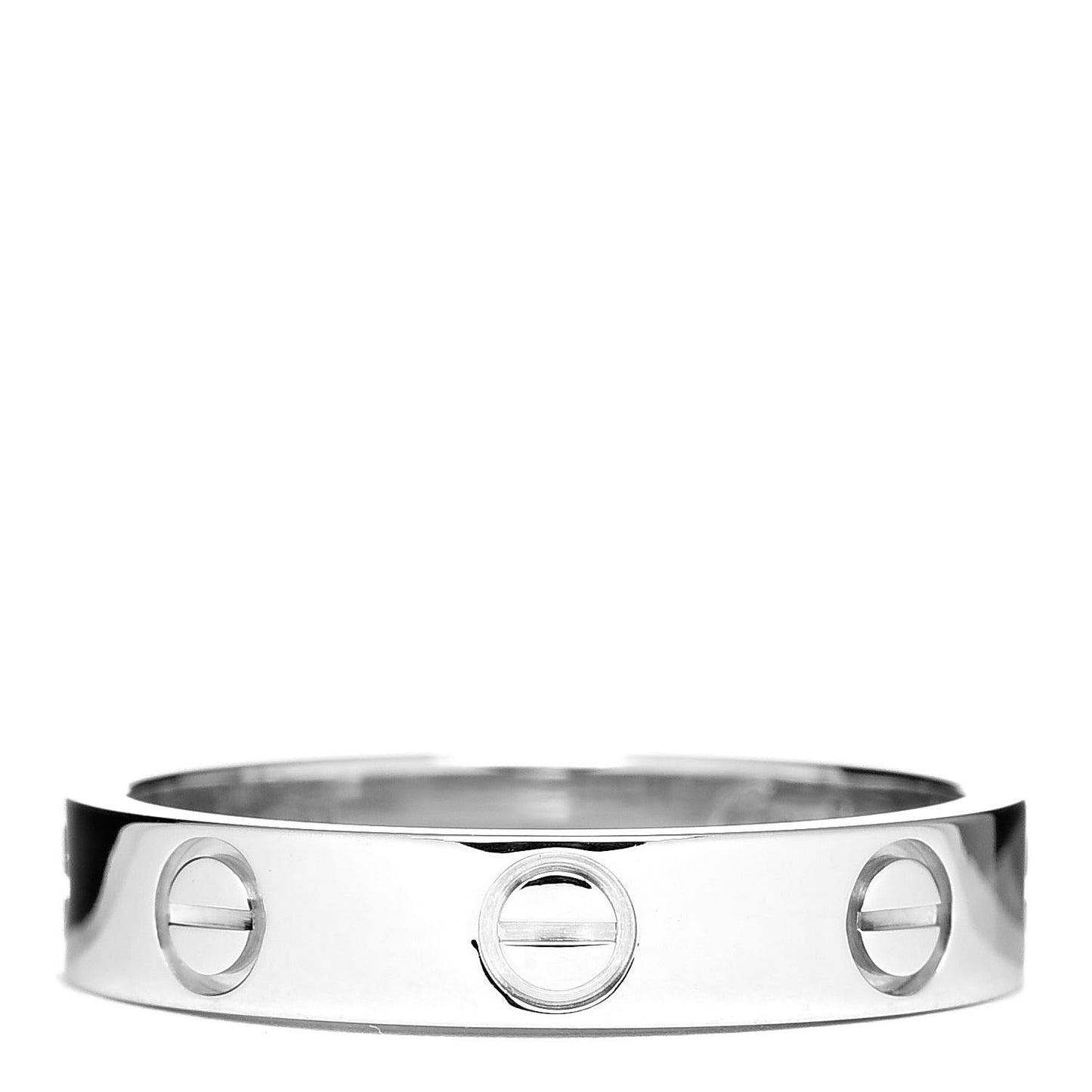 18K White Gold 4mm LOVE Wedding Band Ring 55 7.25