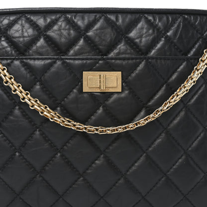 Chanel Aged Calfskin Quilted Large Reissue Camera Case Black 8 of 10