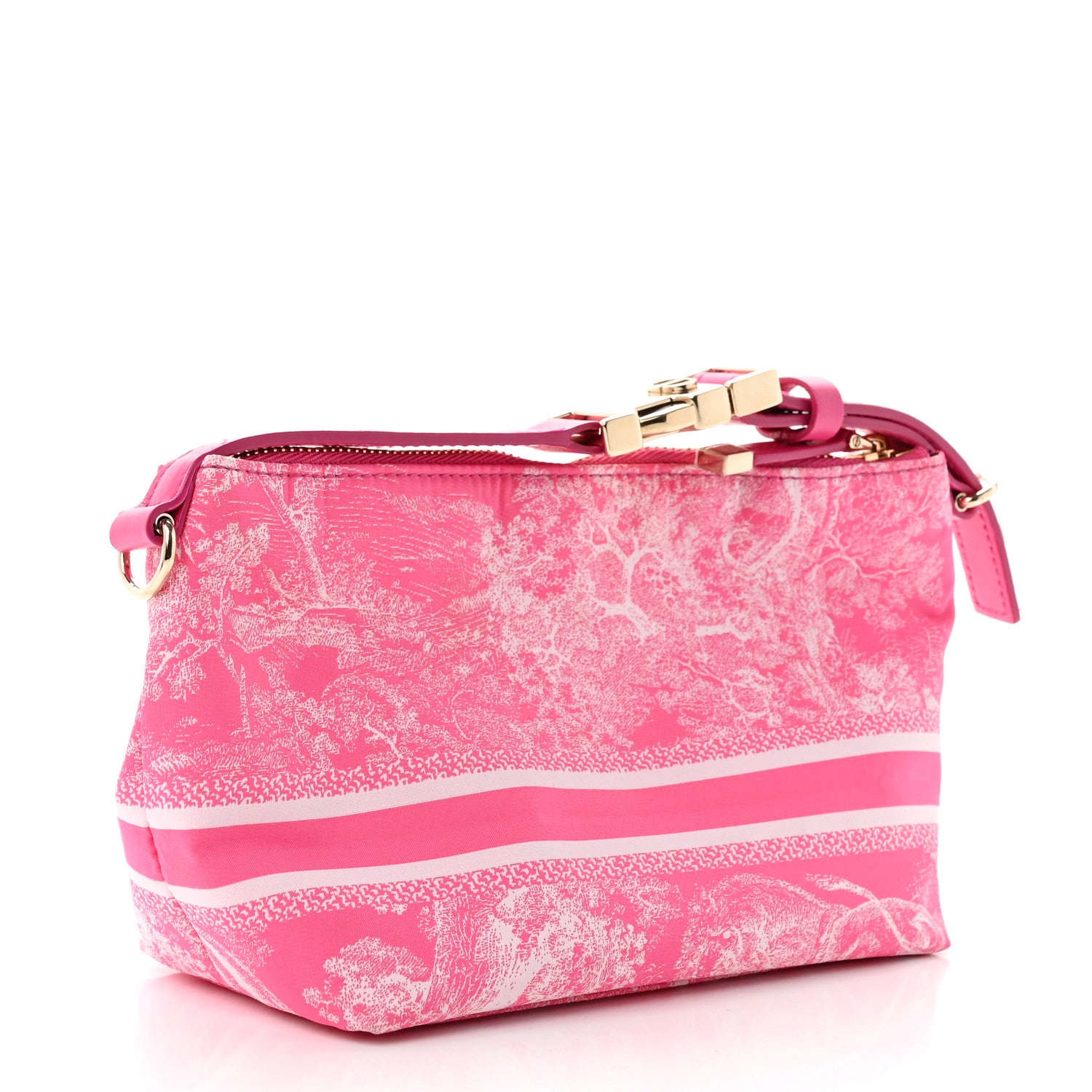 Christian Dior Canvas De Jouy Diortravel Nomad Pouch Pink 3 of 7