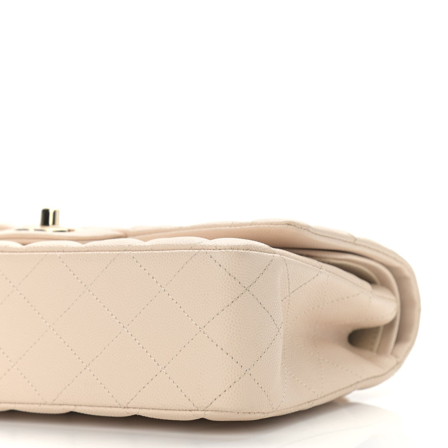 Chanel Caviar Quilted Medium Double Flap Light Beige 8 of 8