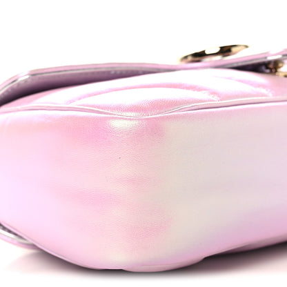 Gucci Iridescent Nappa Chevron Matelasse Small GG Marmont Shoulder Bag Iridescent Escape Pink 9 of 11