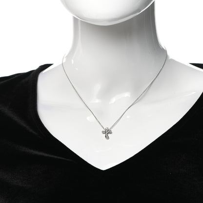 Tiffany Platinum Diamond 11mm Elsa Peretti Cross Pendant Necklace 2 of 5
