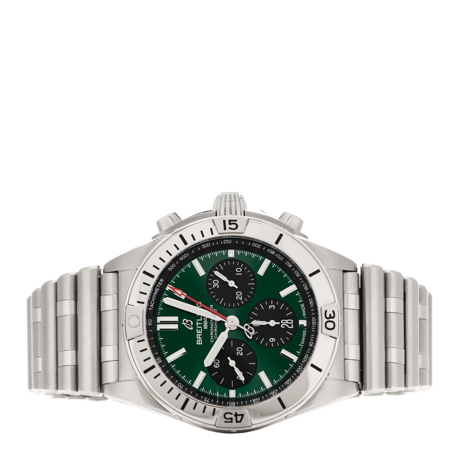 Breitling Stainless Steel 42mm Bentley Edition Chronomat Automatic Watch Green AB0134 2 of 5
