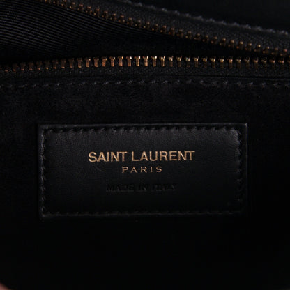 Saint Laurent Smooth Calfskin Medium Classic Monogram Universite Bag Black 6 of 6