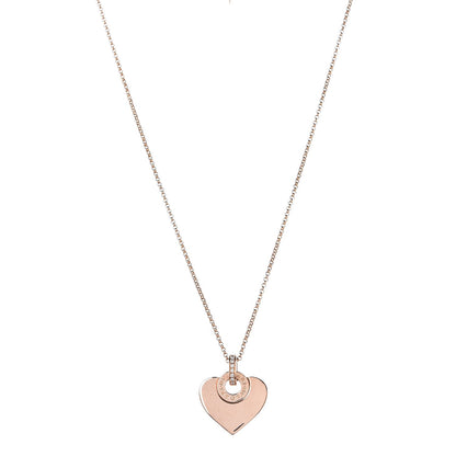 Bulgari 18K Rose Gold Diamond BVLGARI BVLGARI Cuore Pendant Necklace 1 of 7