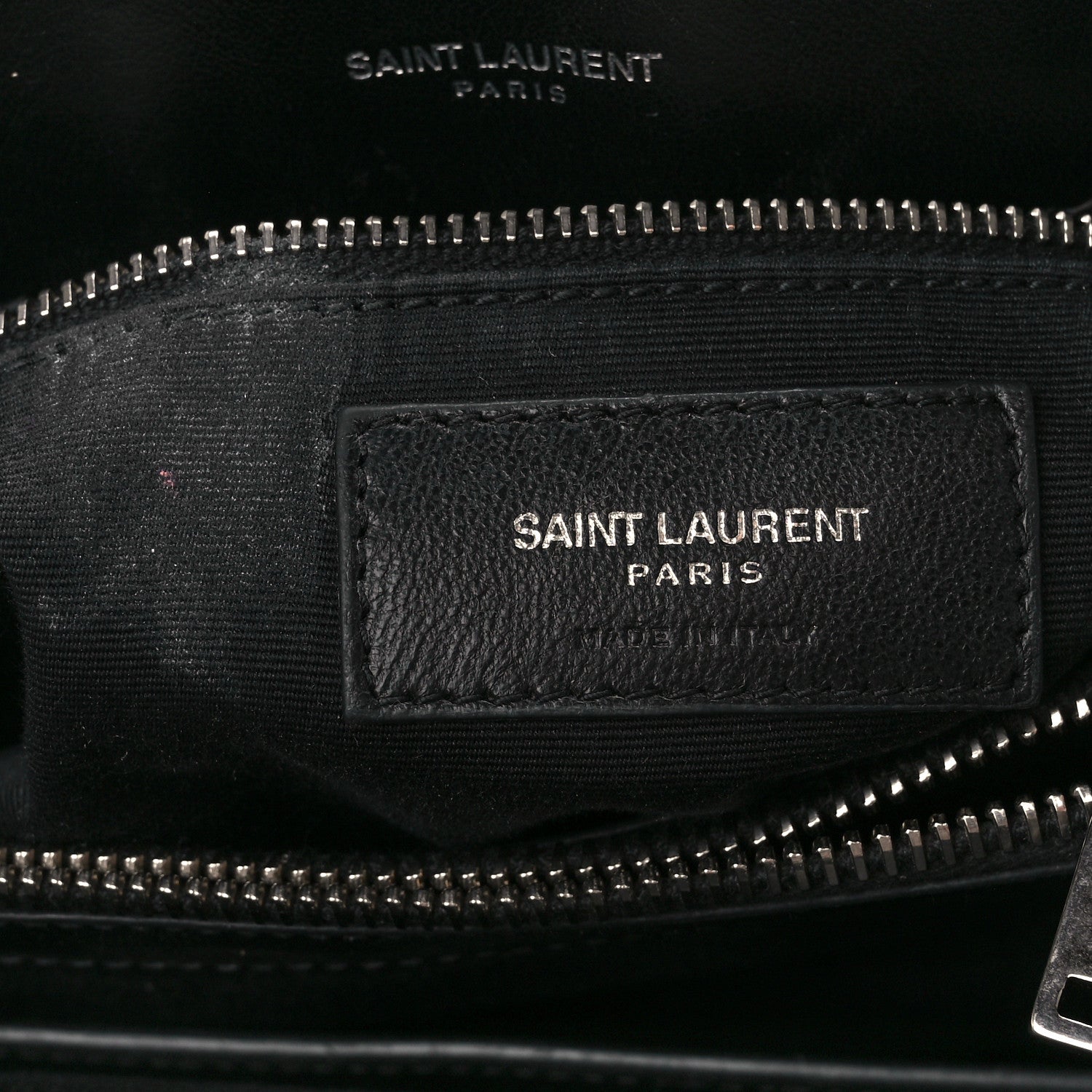 Saint Laurent Calfskin Y Quilted Monogram Medium Loulou Satchel Black 7 of 12