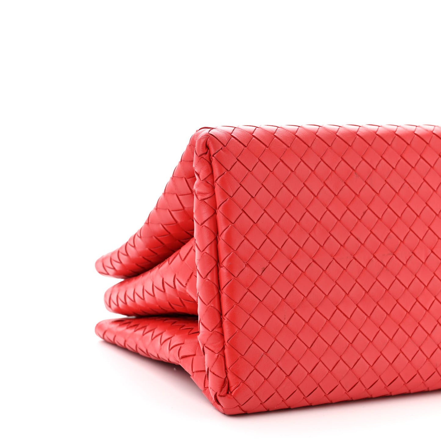 Nappa Intrecciato Small Roma Tote Red