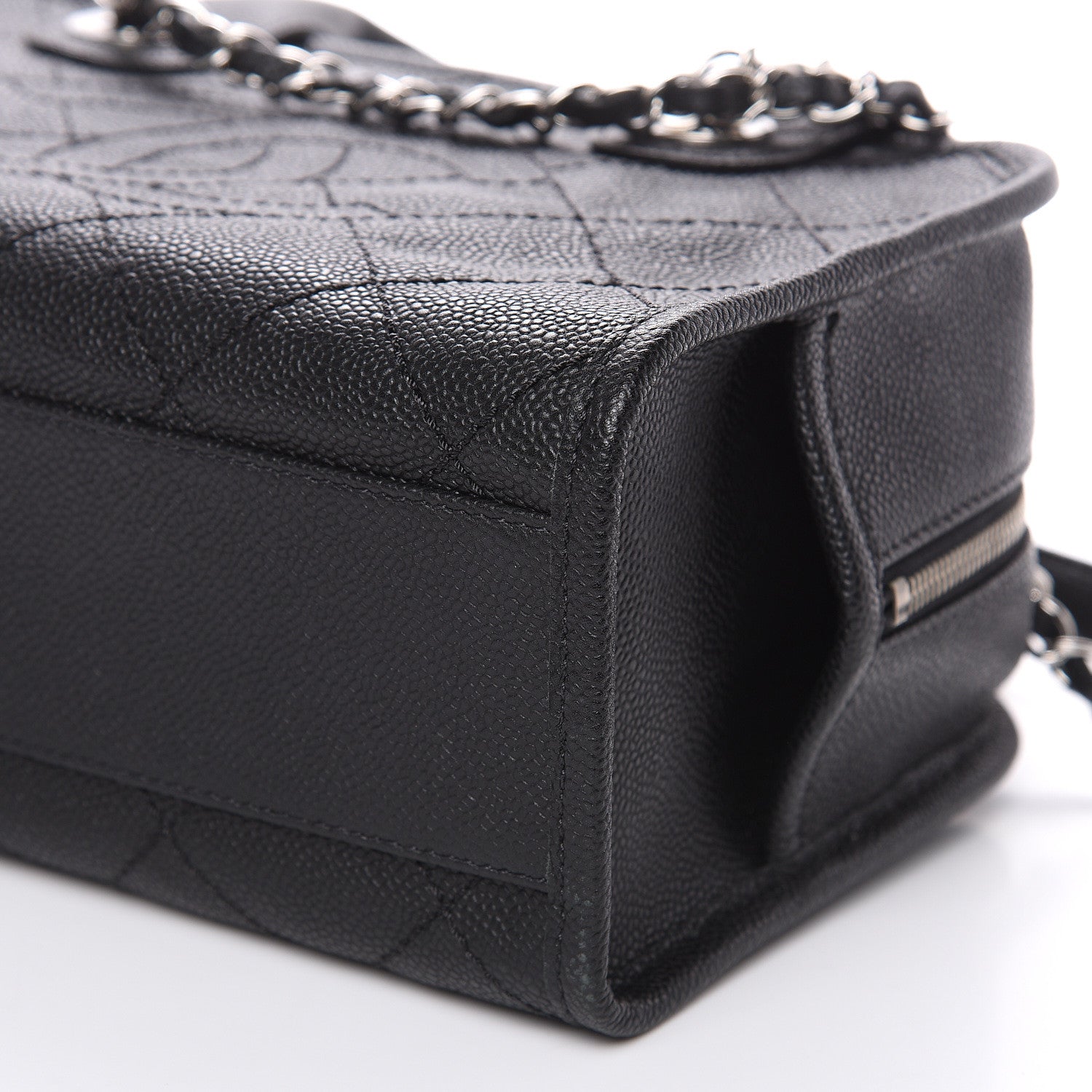 Chanel Caviar Quilted Small Deauville Bowling Bag Black 9 of 9