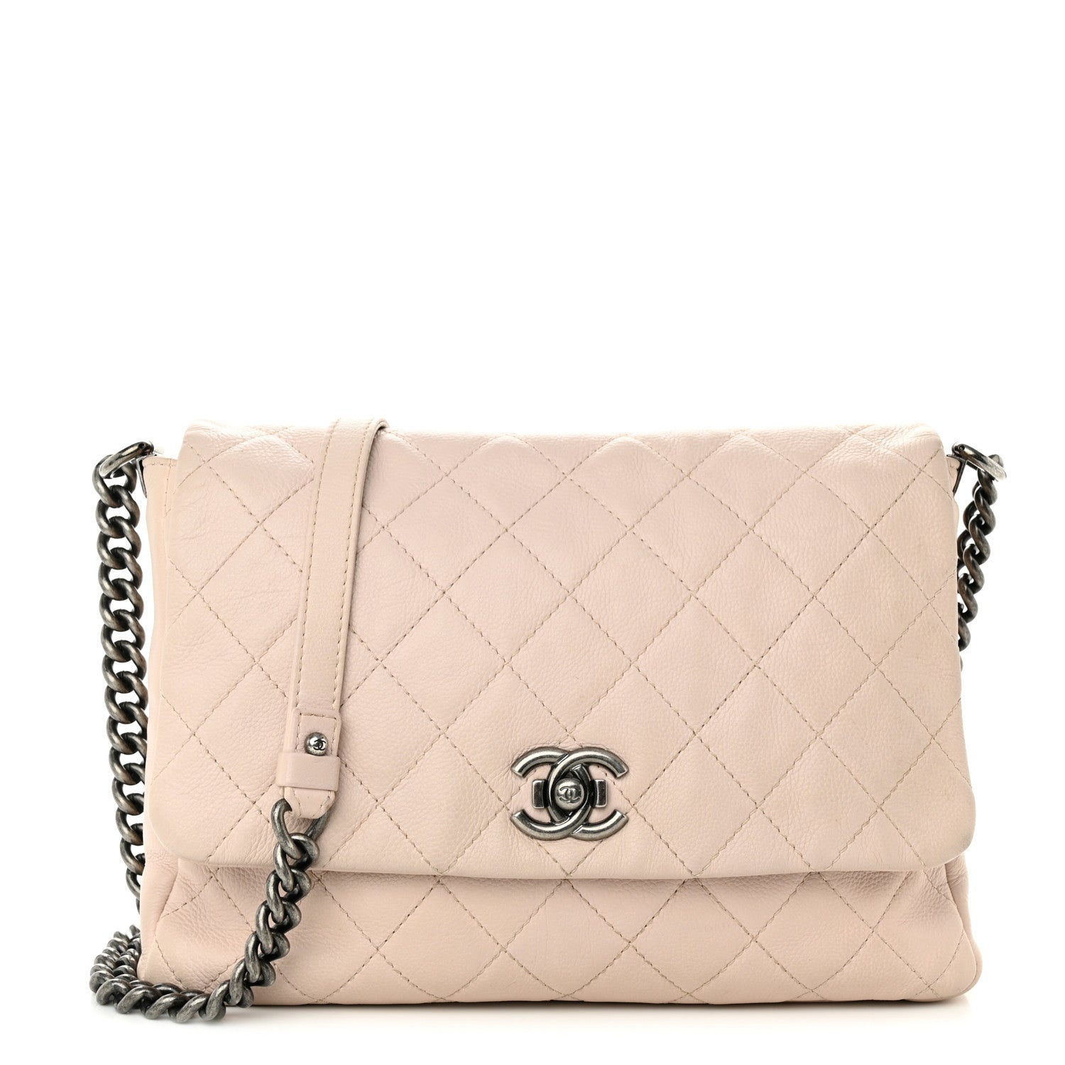 Chanel Calfskin Quilted Couture Messenger Light Pink 1 of 12