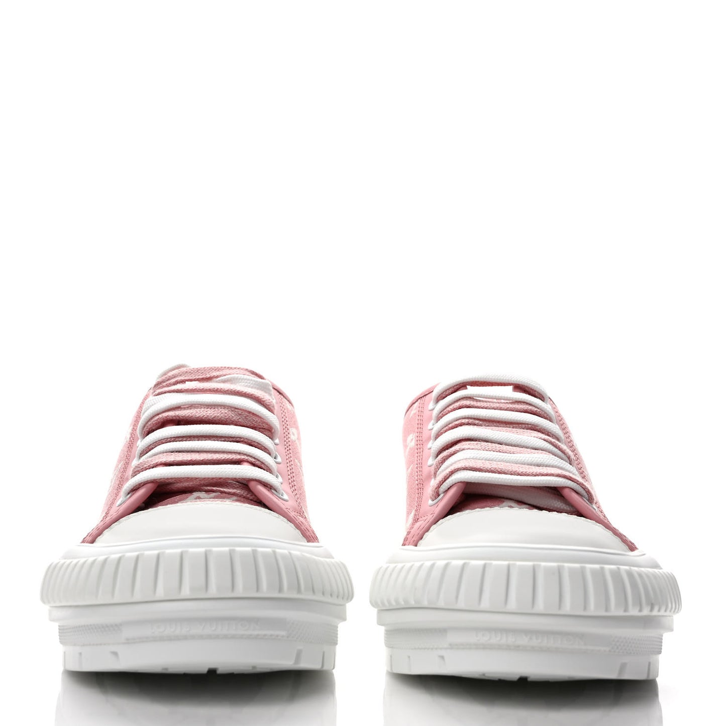 Denim Monogram Squad Sneakers 37 Pink