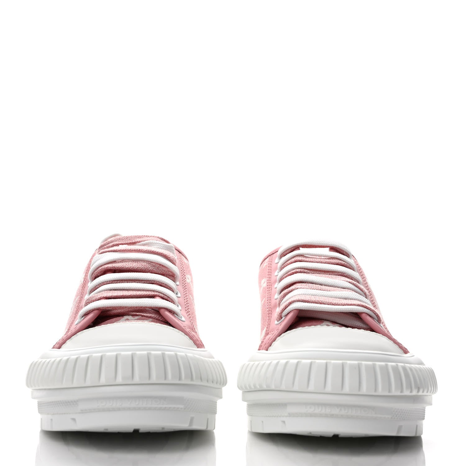 Louis Vuitton Denim Monogram Squad Sneakers 37 Pink 2 of 8