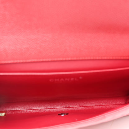 Chanel Iridescent Caviar Quilted Clutch With Chain Flap Red 5 of 10