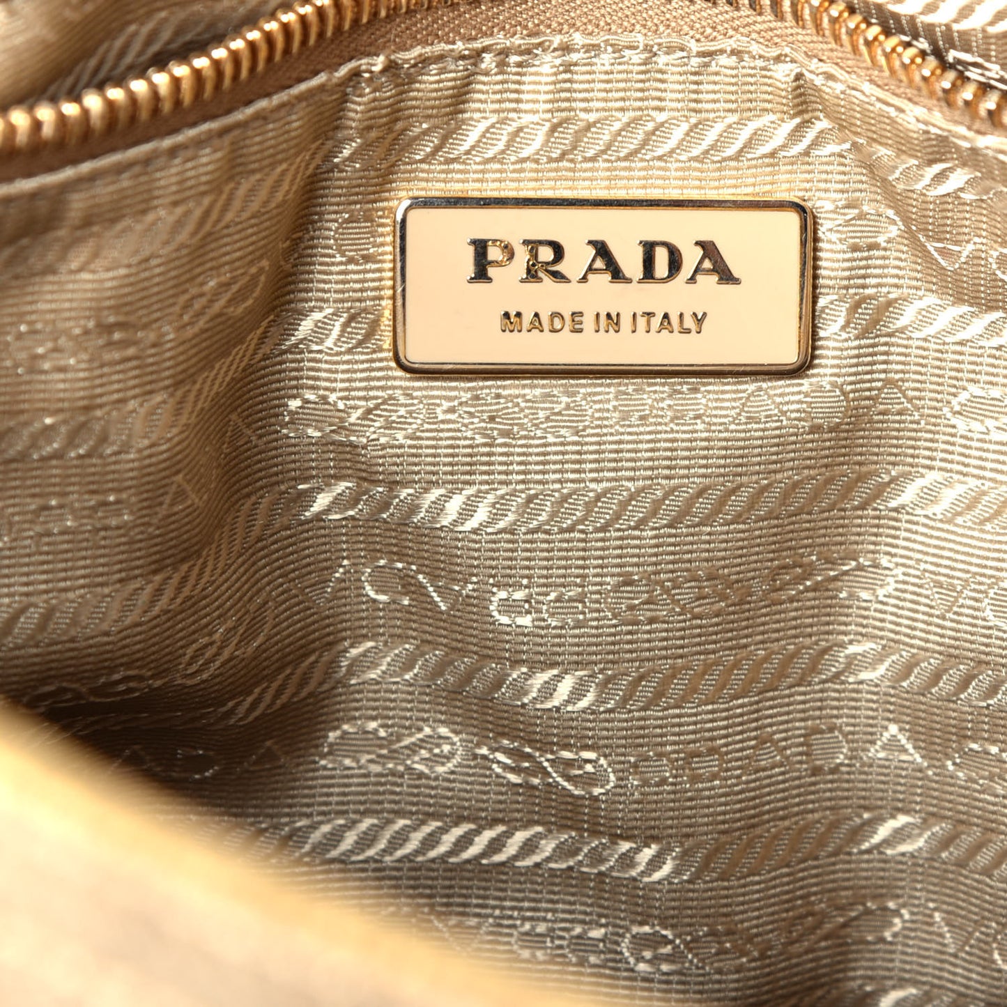 Metallic Vitello Daino Pushlock Flap Shoulder Bag Gold