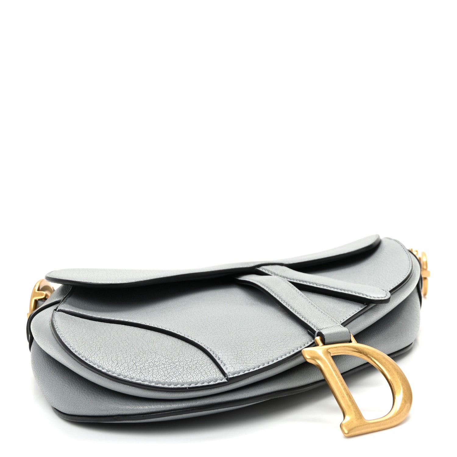 Christian Dior Shiny Goatskin Saddle Bag Cloud Blue 4 of 11