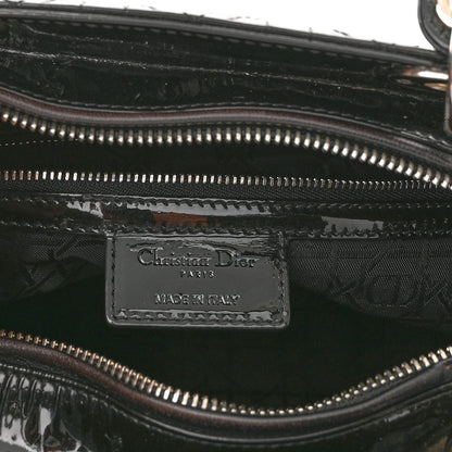 Christian Dior Patent Cannage Large Lady Dior Black 6 of 10
