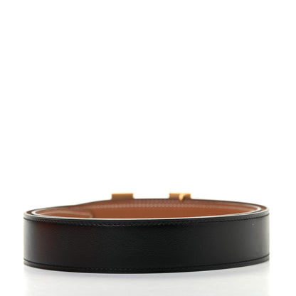 Hermes Box Togo 32mm H Belt 85 Black Gold 2 of 5