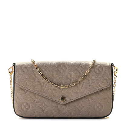 Louis Vuitton Empreinte Pochette Felicie Chain Wallet Tourterelle 1 of 8