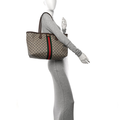 Gucci GG Supreme Monogram Medium Ophidia Shopping Tote Brown 2 of 10