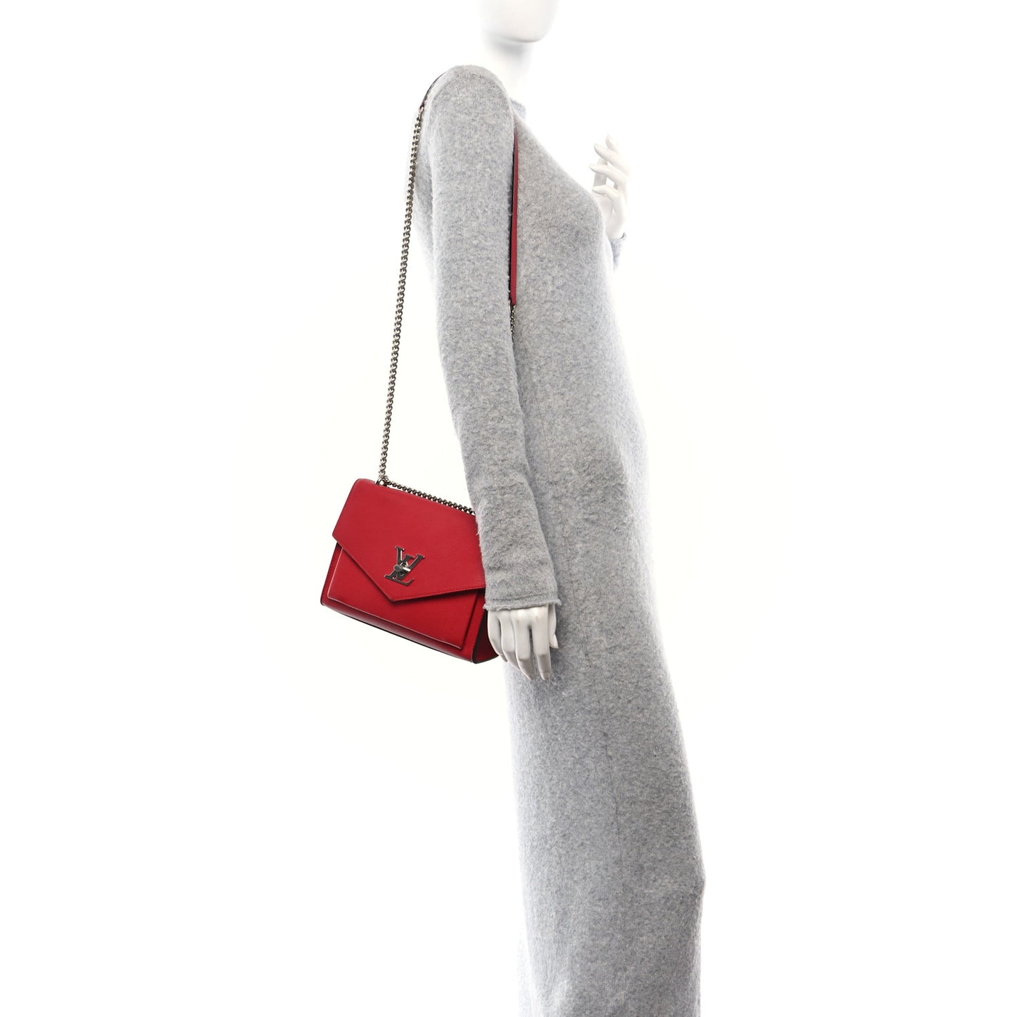 Soft Calfskin My Lockme Chain Bag BB Poppy
