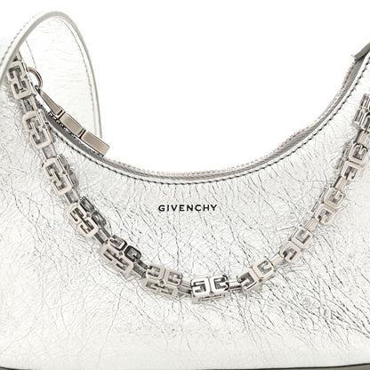 Givenchy Metallic Calfskin Mini Moon Cut Out Shoulder Bag Silver 8 of 10
