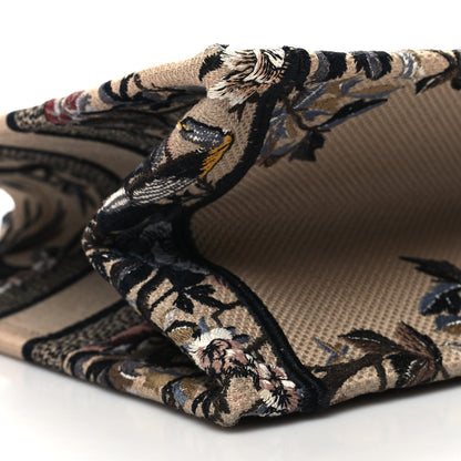 Christian Dior Canvas Embroidered Jardin D'Hiver Medium Book Tote Beige Multicolor 9 of 10