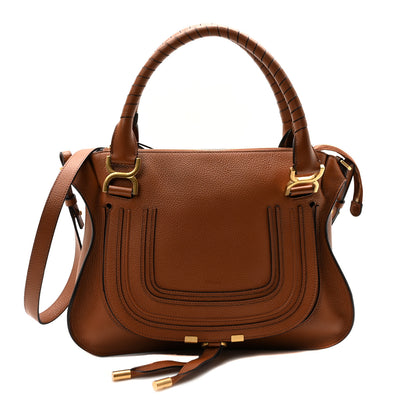 Chloe Calfskin Medium Marcie Satchel Tan 1 of 10