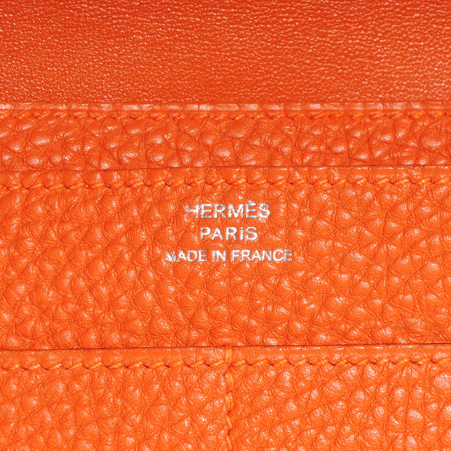 Hermes Togo Dogon Combined Wallet Orange 7 of 8