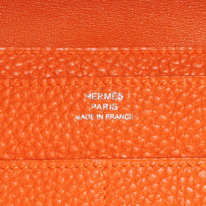 Hermes Togo Dogon Combined Wallet Orange 7 of 8