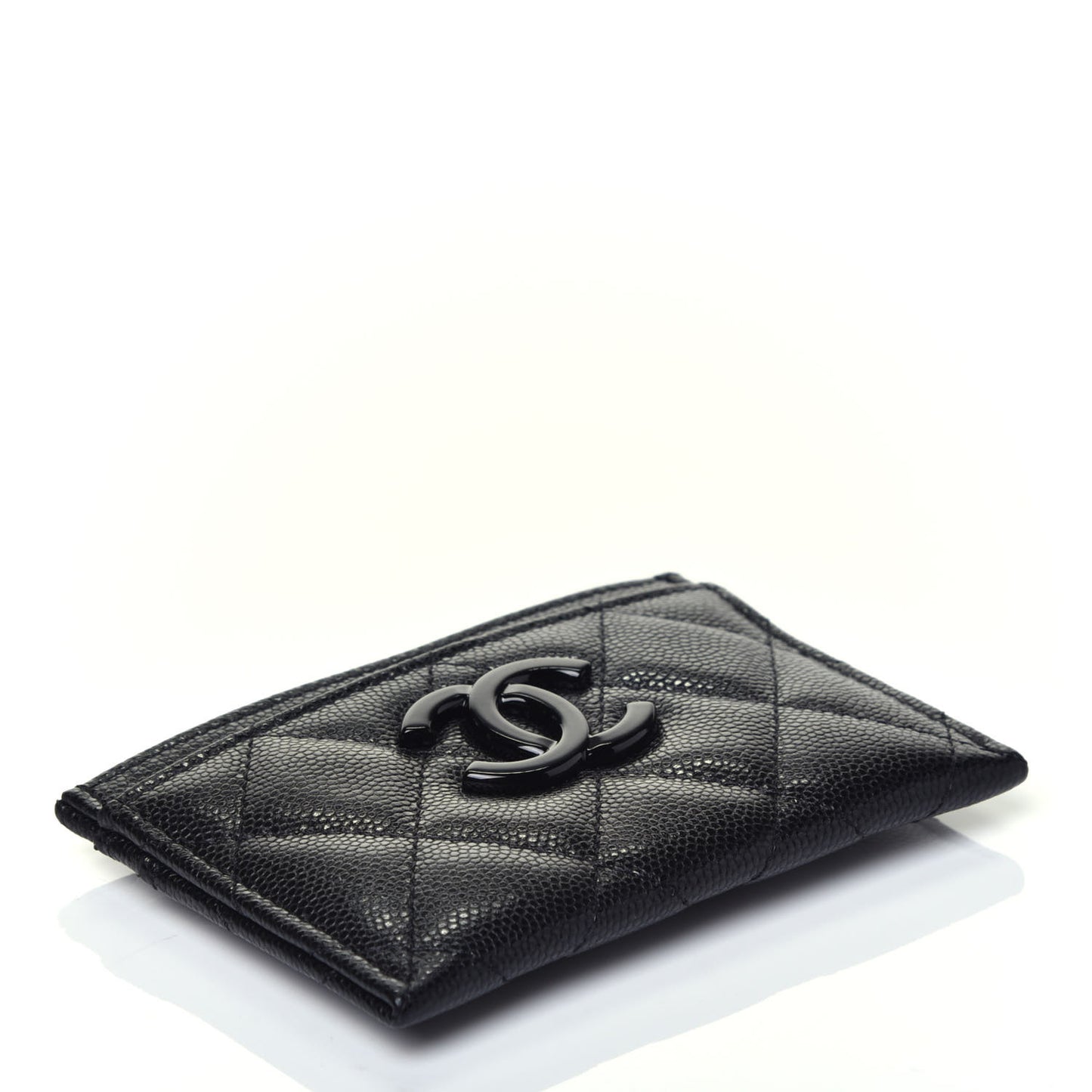 Caviar Quilted My Everything Card Holder Black