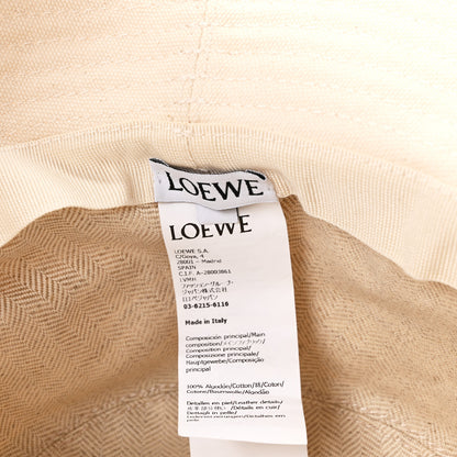 Loewe Canvas Calfskin Fisherman Bucket Hat 57 Soft White 7 of 8