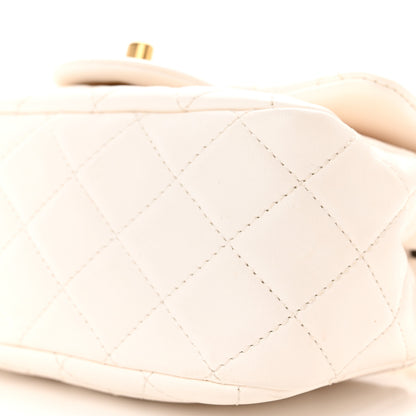 Chanel Lambskin Quilted Mini Pearl Crush Flap White 10 of 12