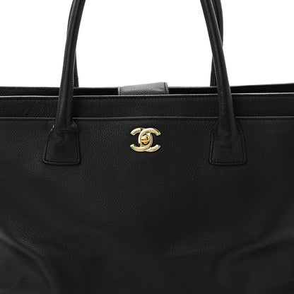 Chanel Calfskin Cerf Executive Shopper Tote Black 8 of 11