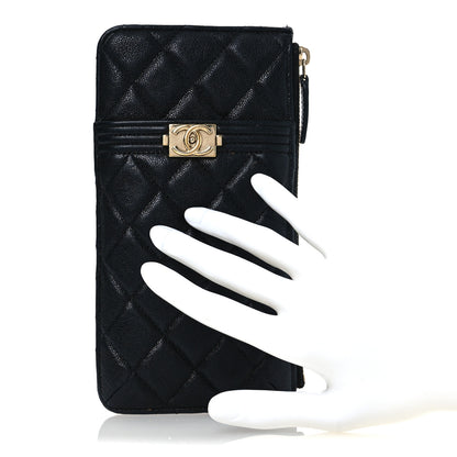 Chanel Caviar Quilted Boy iPhone Pouch Black 2 of 12