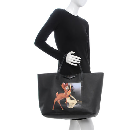 Givenchy Textured Coated Canvas Bambi Print Large Antigona Tote Black 2 of 23