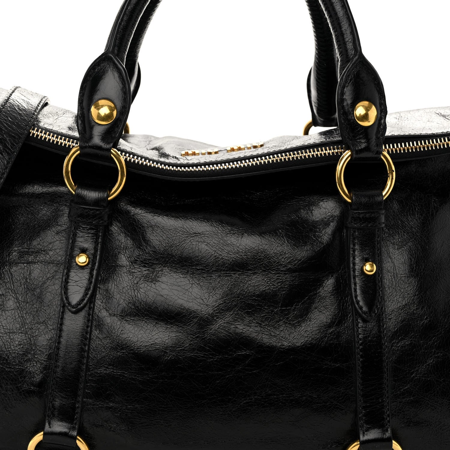 Miu Miu Vitello Lux Medium Bow Bag Black 7 of 9