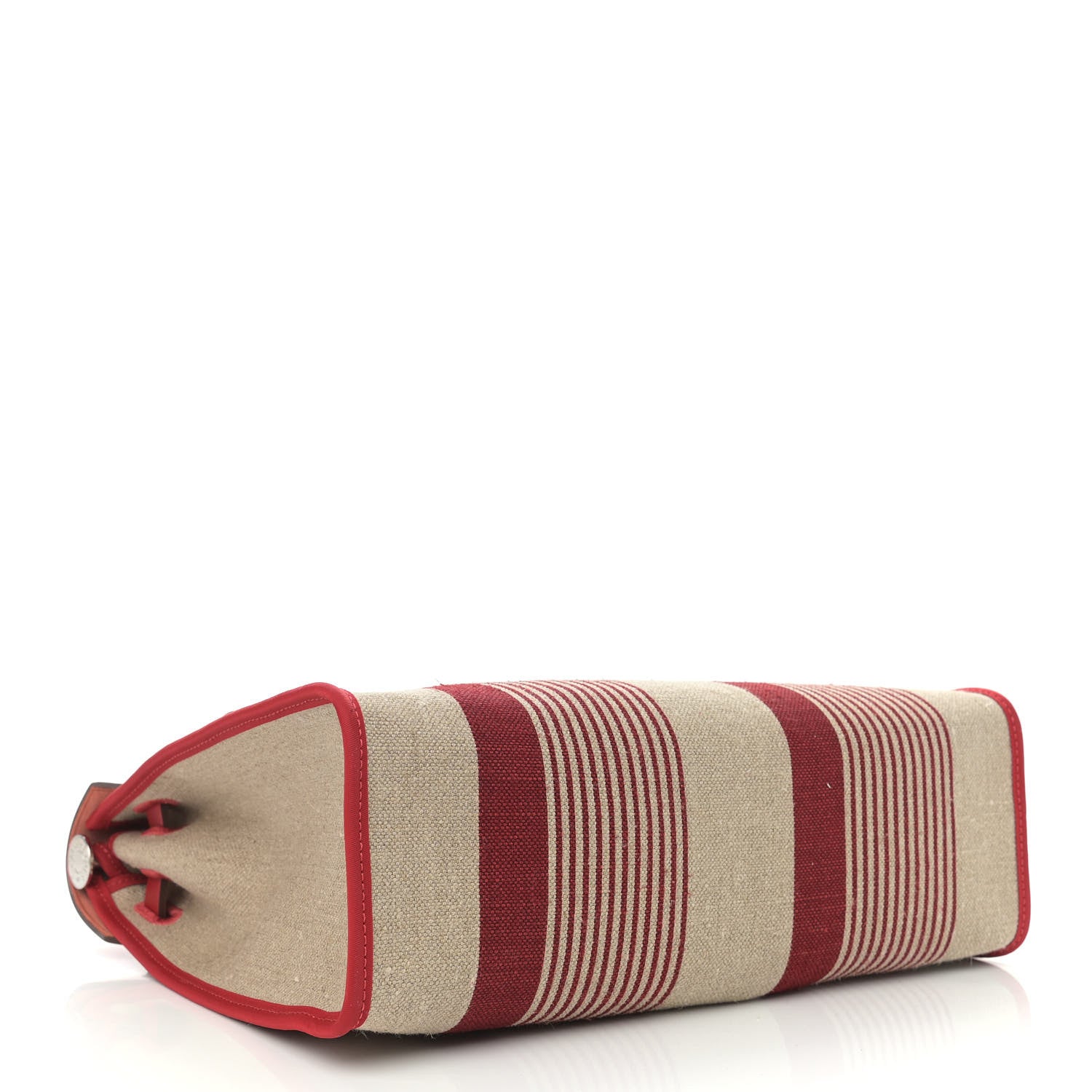 Hermes Vache Hunter Toile H Vibration Herbag Zip 31 PM Bordeaux Ficelle Rouge Piment 5 of 12