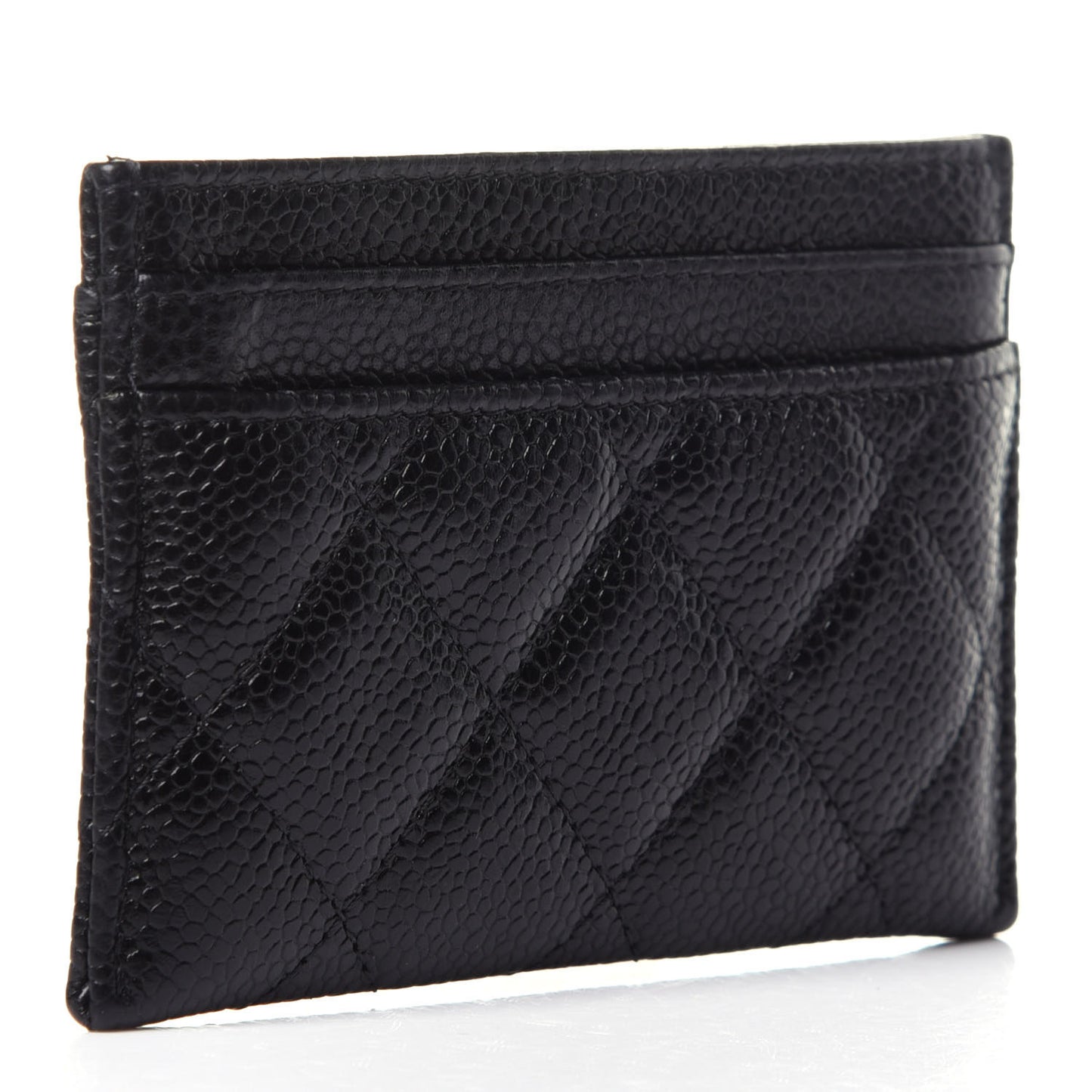 Caviar Quilted Incognito Card Holder Black