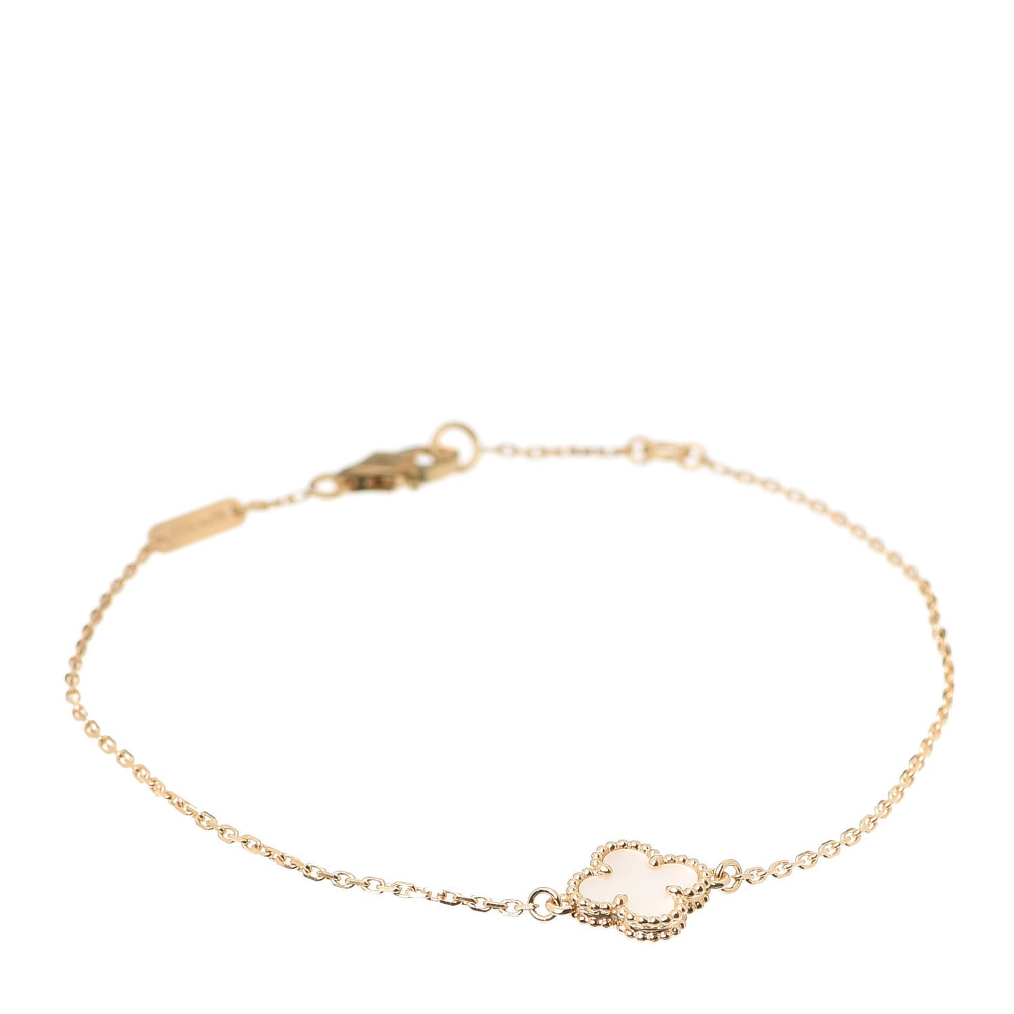 18K Yellow Gold Mother of Pearl Sweet Alhambra Bracelet